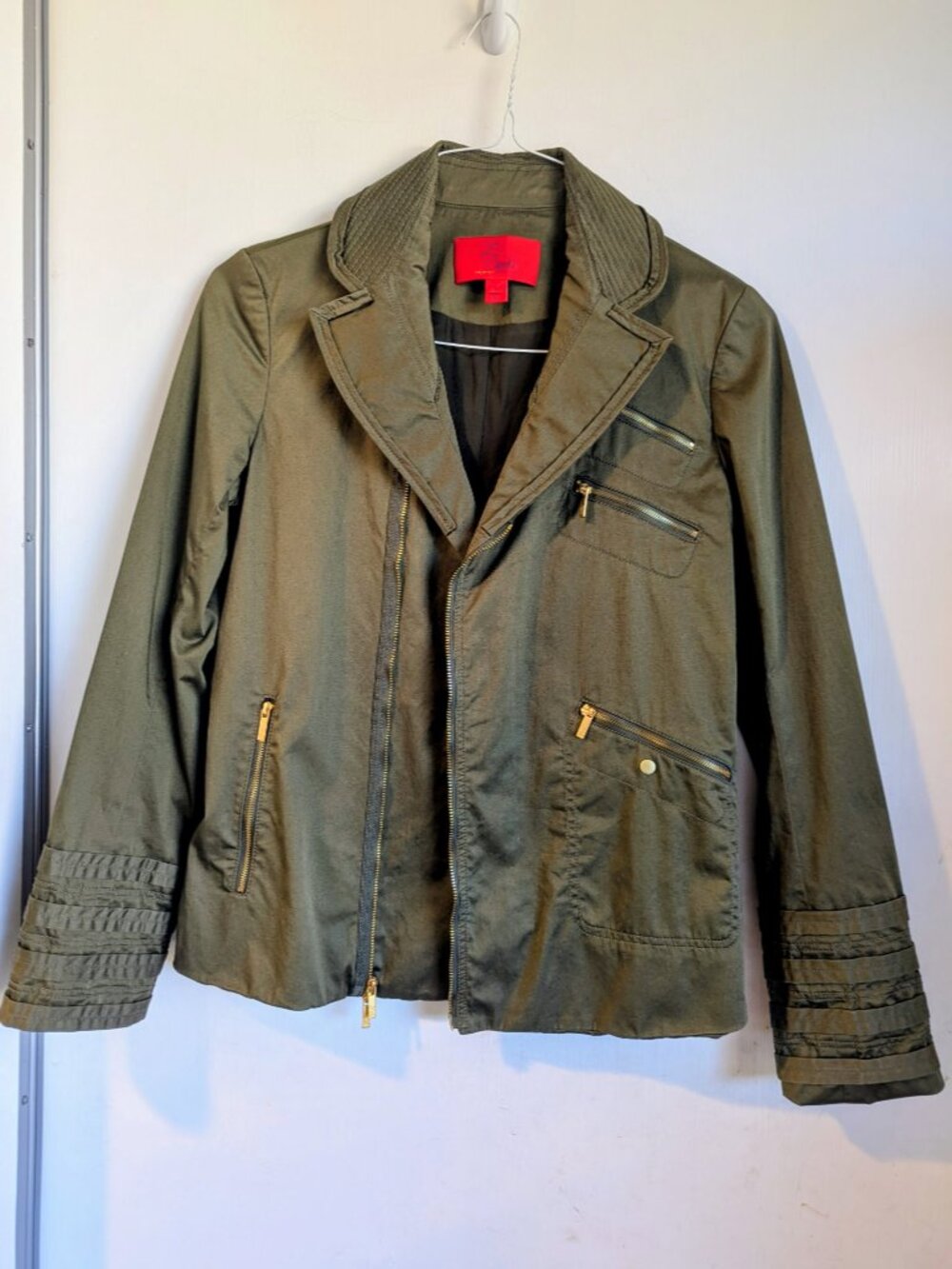 Z Spoke Green Zip Jacket